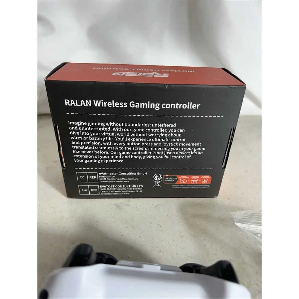 RALAN White Wireless Controller with Paddles for Windows PC